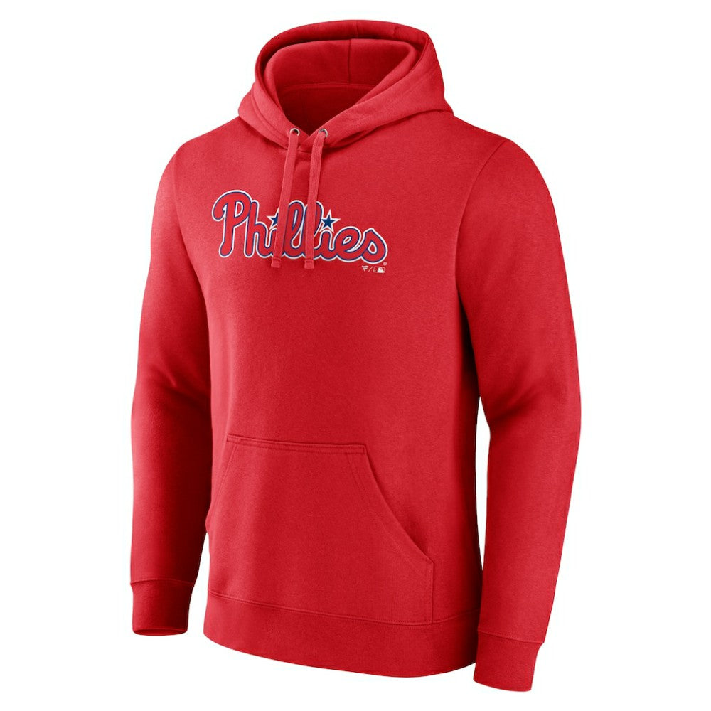 Red Philadelphia Phillies Official Wordmark Pullover Hoodie