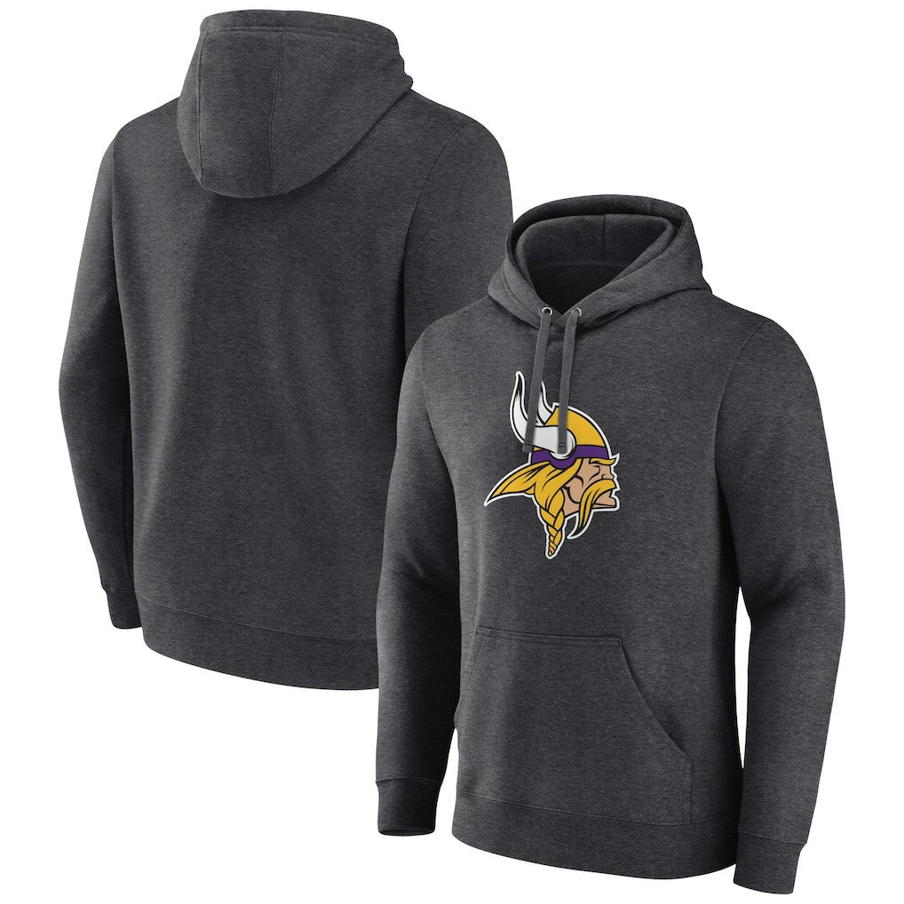 Primary Team Logo Fitted Pullover Hoodie - Minnesota Vikings Hoodies