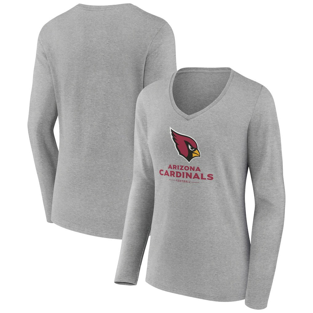 Women's Logo Team Lockup Long Sleeve V-Neck T-Shirt - Arizona Cardinals T-shirts
