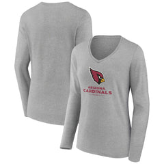 Women's Logo Team Lockup Long Sleeve V-Neck T-Shirt - Arizona Cardinals T-shirts