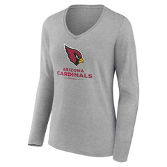 Women's Logo Team Lockup Long Sleeve V-Neck T-Shirt - Arizona Cardinals T-shirts