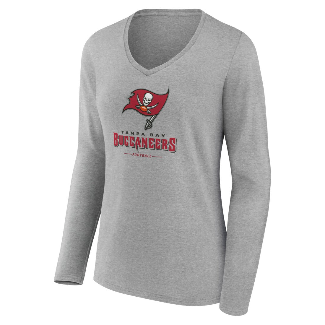 Women's Logo Team Lockup Long Sleeve V-Neck T-Shirt - Tampa Bay Buccaneers T-shirts