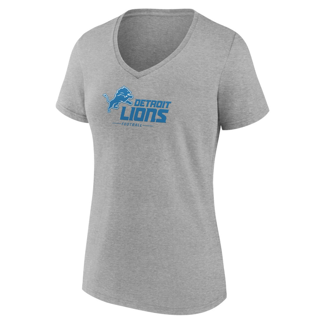 Women's Logo Team Lockup V-Neck T-Shirt - Detroit Lions T-shirts