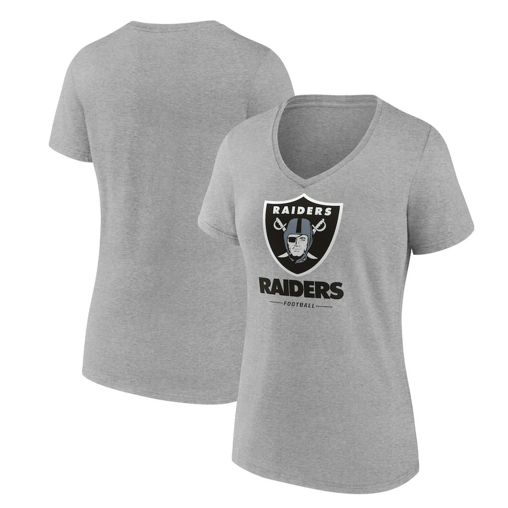 Women's Logo Team Lockup V-Neck T-Shirt - Las Vegas Raiders T-shirts