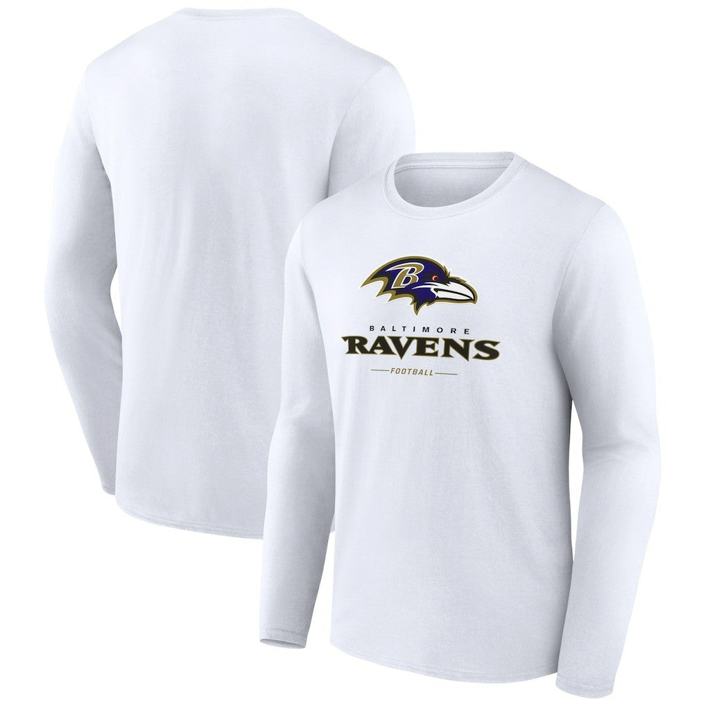 Logo Team Lockup Long Sleeve T-Shirt - Baltimore Ravens T-shirts