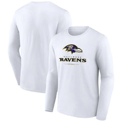 Logo Team Lockup Long Sleeve T-Shirt - Baltimore Ravens T-shirts