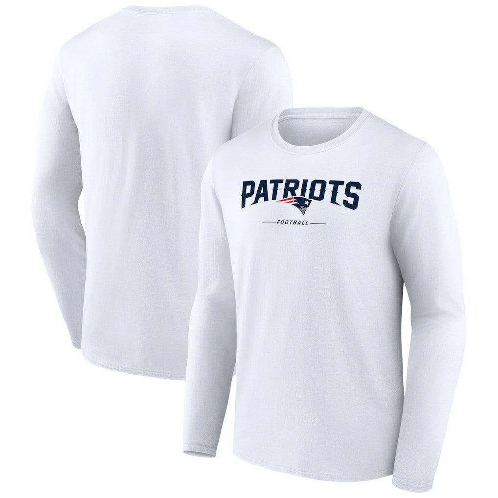 Logo Team Lockup Long Sleeve T-Shirt - New England Patriots T-shirts