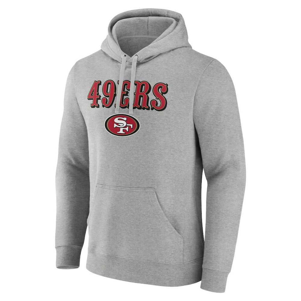 Primary Logo Team Lockup Fitted Pullover Hoodie - San Francisco 49ers Hoodies