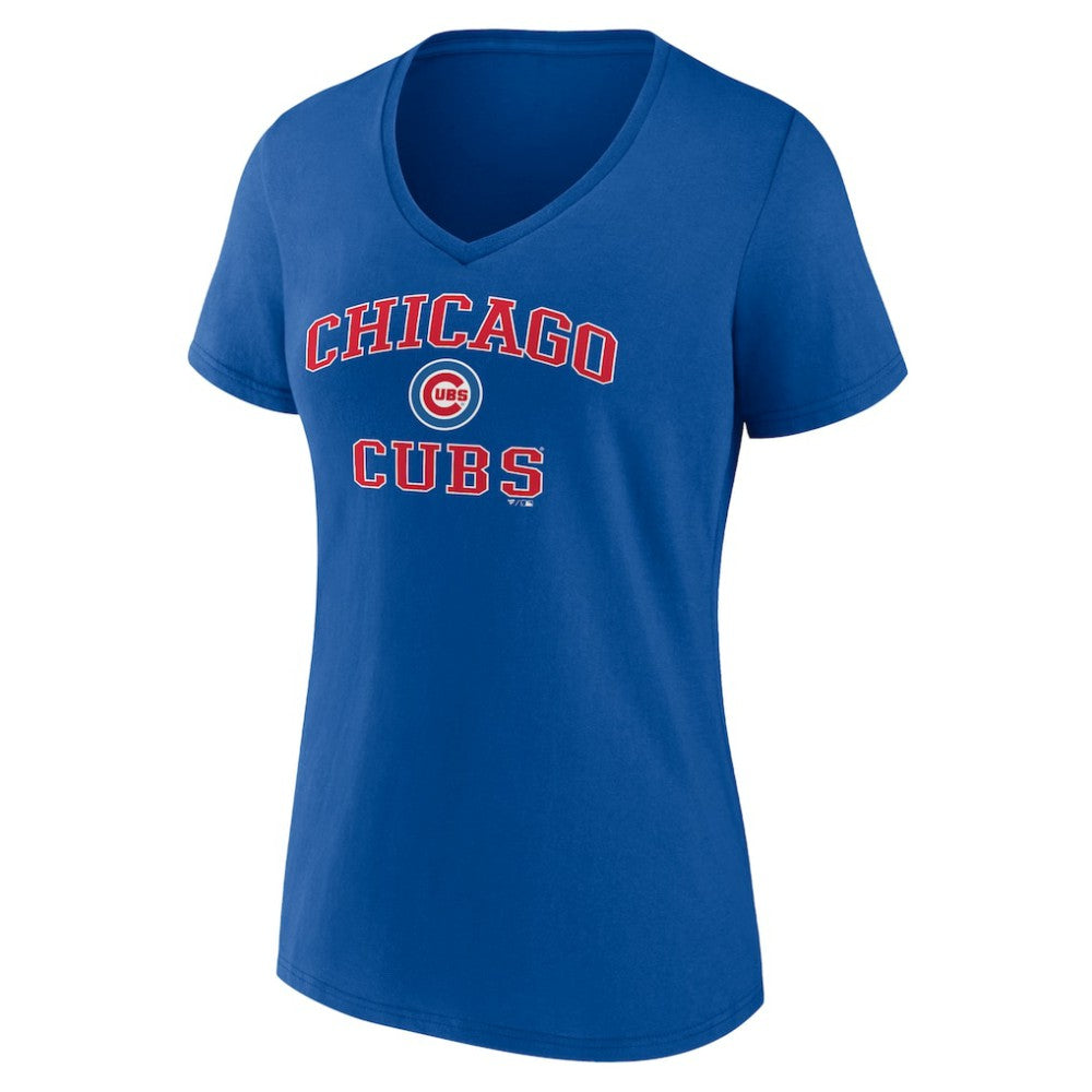 Royal Chicago Cubs Women's Heart and Soul V-Neck T-Shirt