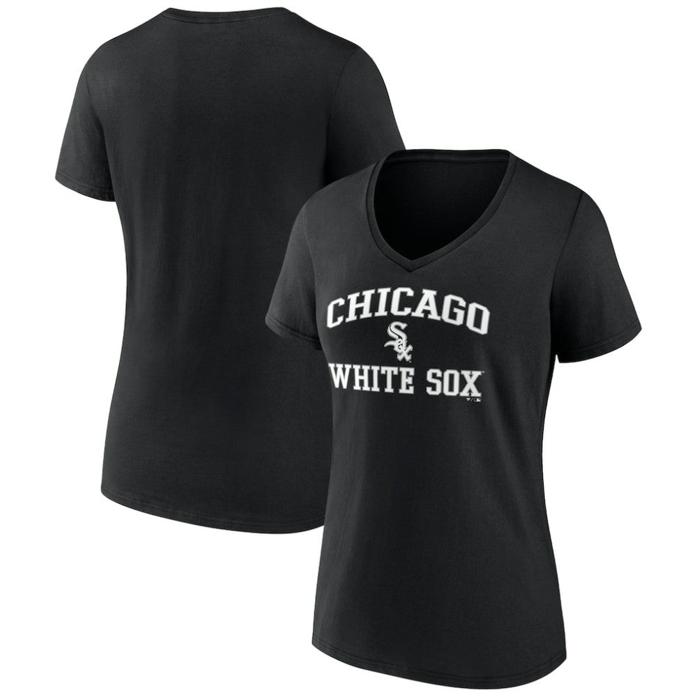 Black Chicago White Sox Women's Heart and Soul V-Neck T-Shirt