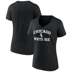 Black Chicago White Sox Women's Heart and Soul V-Neck T-Shirt