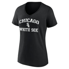 Black Chicago White Sox Women's Heart and Soul V-Neck T-Shirt