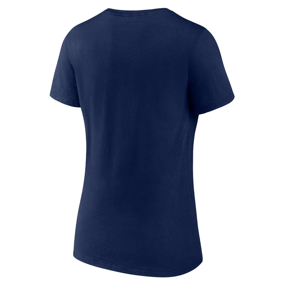 Navy Milwaukee Brewers Women's Heart and Soul V-Neck T-Shirt