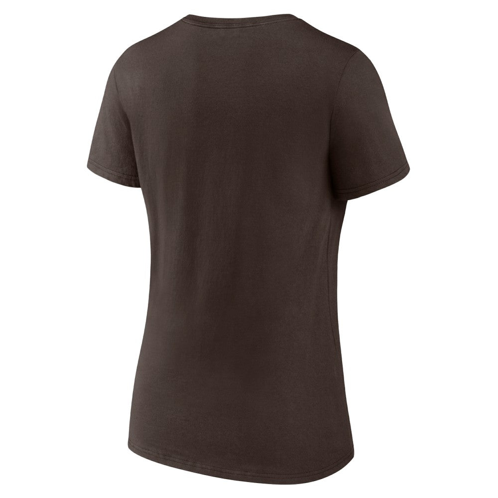 Brown San Diego Padres Women's Heart and Soul V-Neck T-Shirt