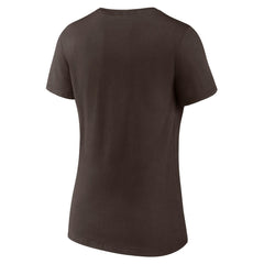 Brown San Diego Padres Women's Heart and Soul V-Neck T-Shirt