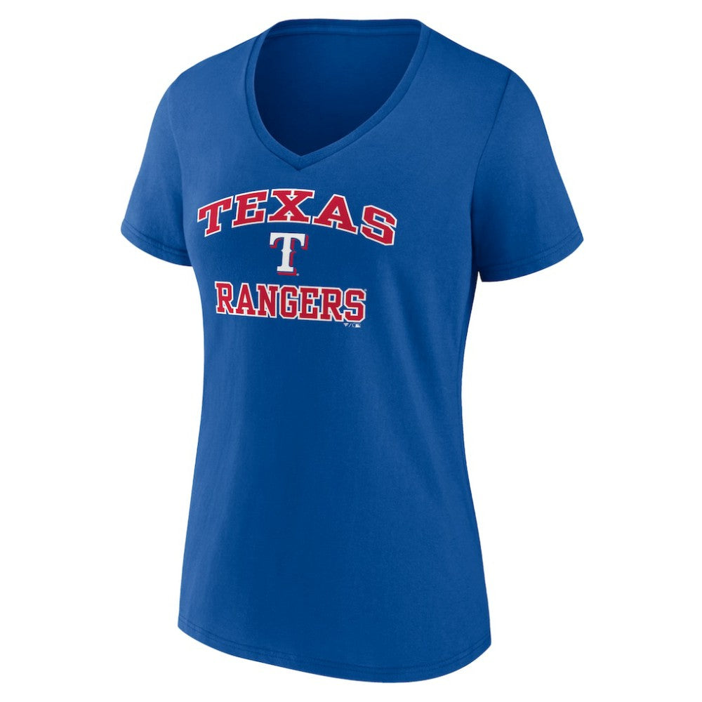 Royal Texas Rangers Women's Heart and Soul V-Neck T-Shirt
