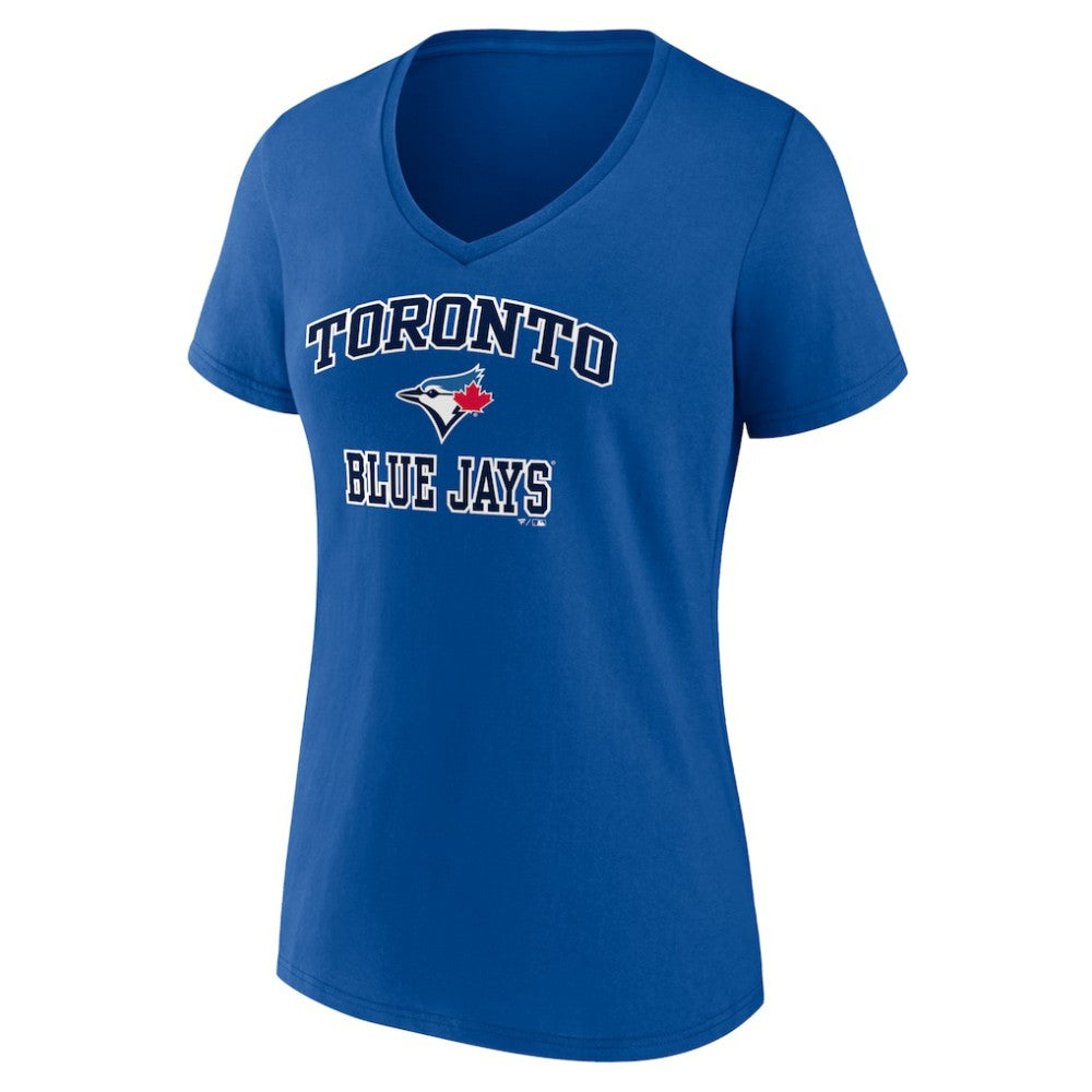 Royal Toronto Blue Jays Women's Heart and Soul V-Neck T-Shirt