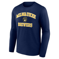 Navy Milwaukee Brewers Heart and Soul Long Sleeve T-Shirt