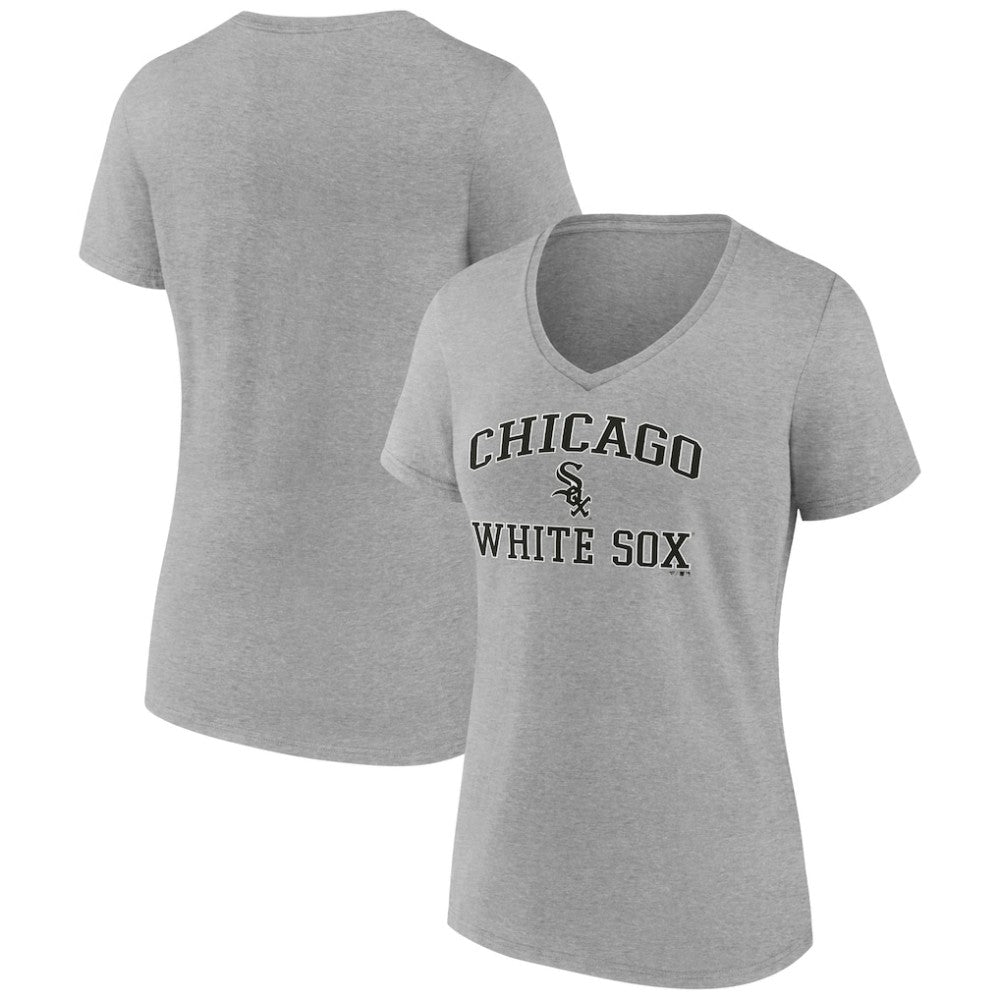 Gray Chicago White Sox Women's Heart and Soul V-Neck T-Shirt