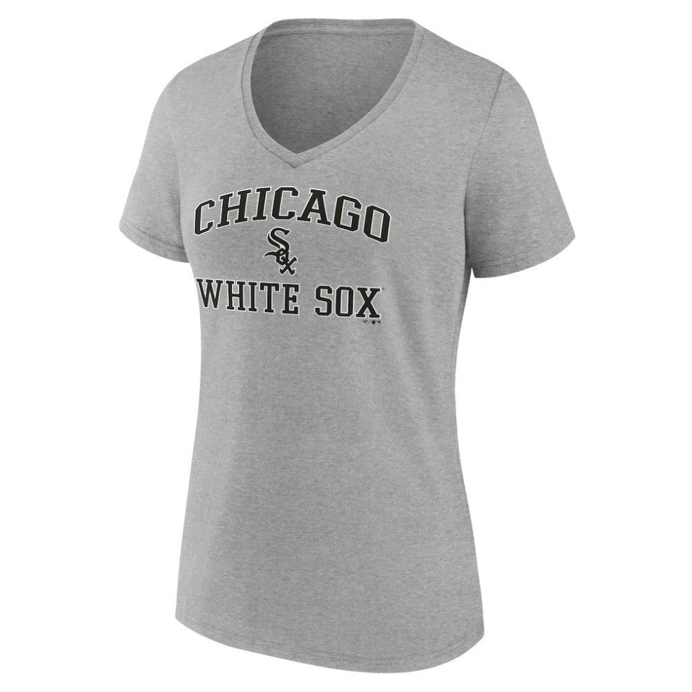 Gray Chicago White Sox Women's Heart and Soul V-Neck T-Shirt