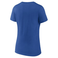 Royal Philadelphia Phillies Women's Heart and Soul V-Neck T-Shirt