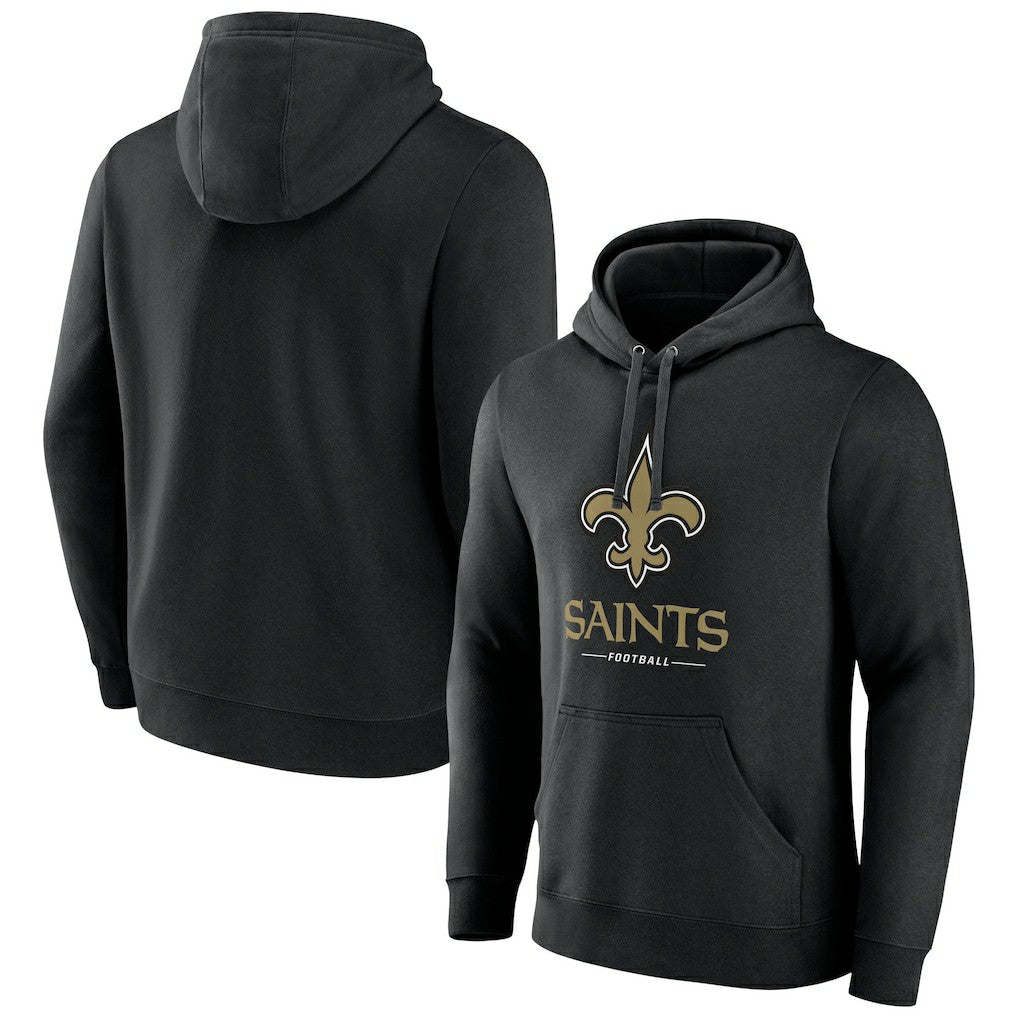 Logo Team Lockup Fitted Pullover Hoodie - New Orleans Saints Hoodies