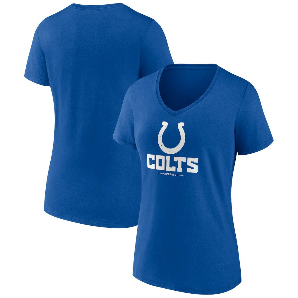 Women's Logo Team Lockup V-Neck T-Shirt - Indianapolis Colts T-shirts