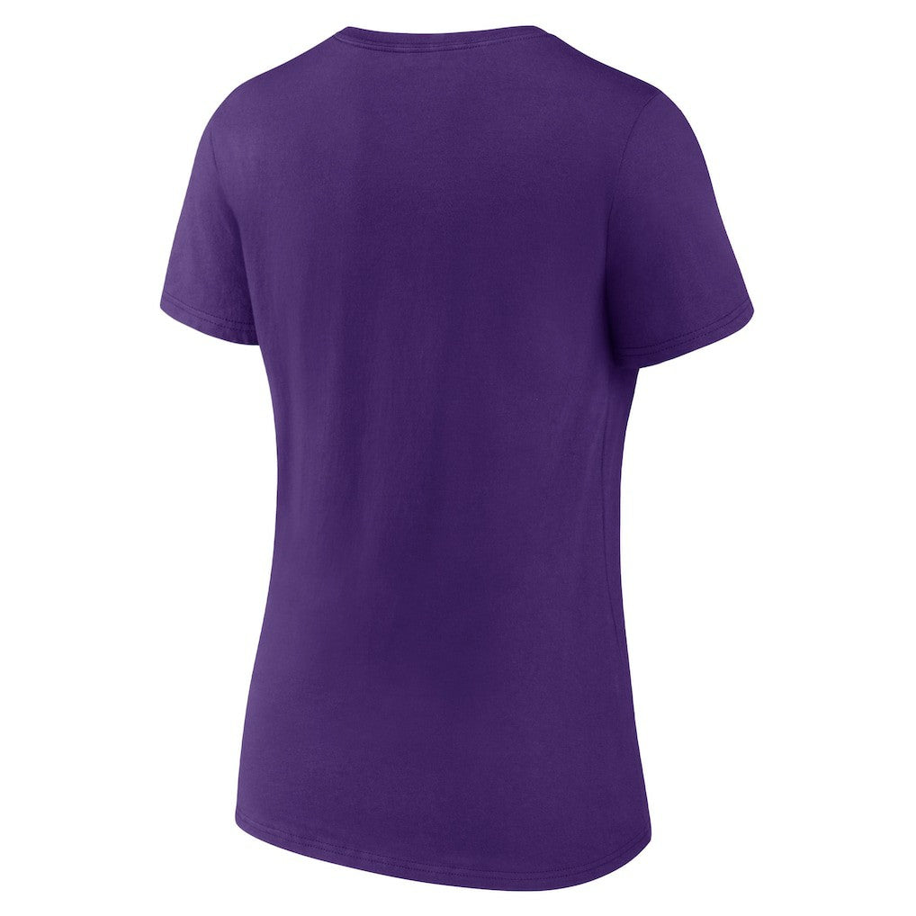 Women's Logo Team Lockup V-Neck T-Shirt - Minnesota Vikings T-shirts