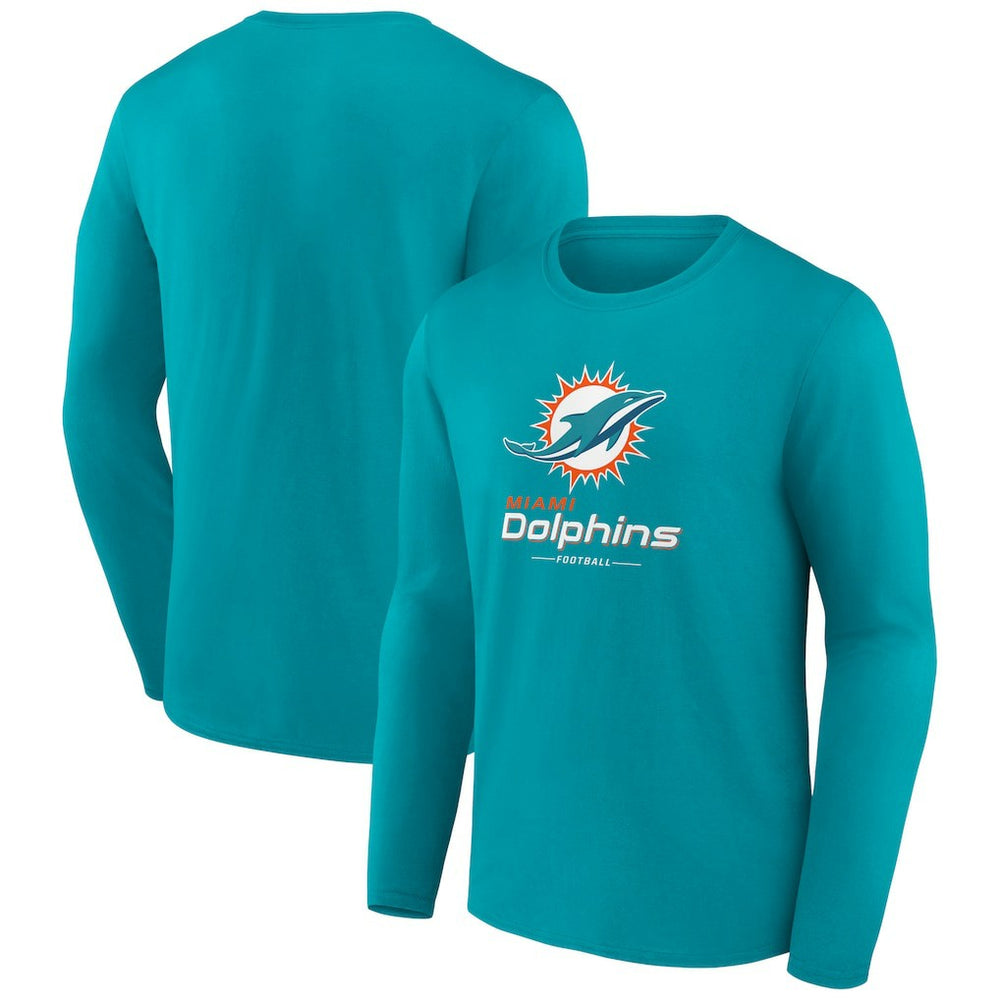 Logo Team Lockup Long Sleeve T-Shirt - Miami Dolphins T-shirts