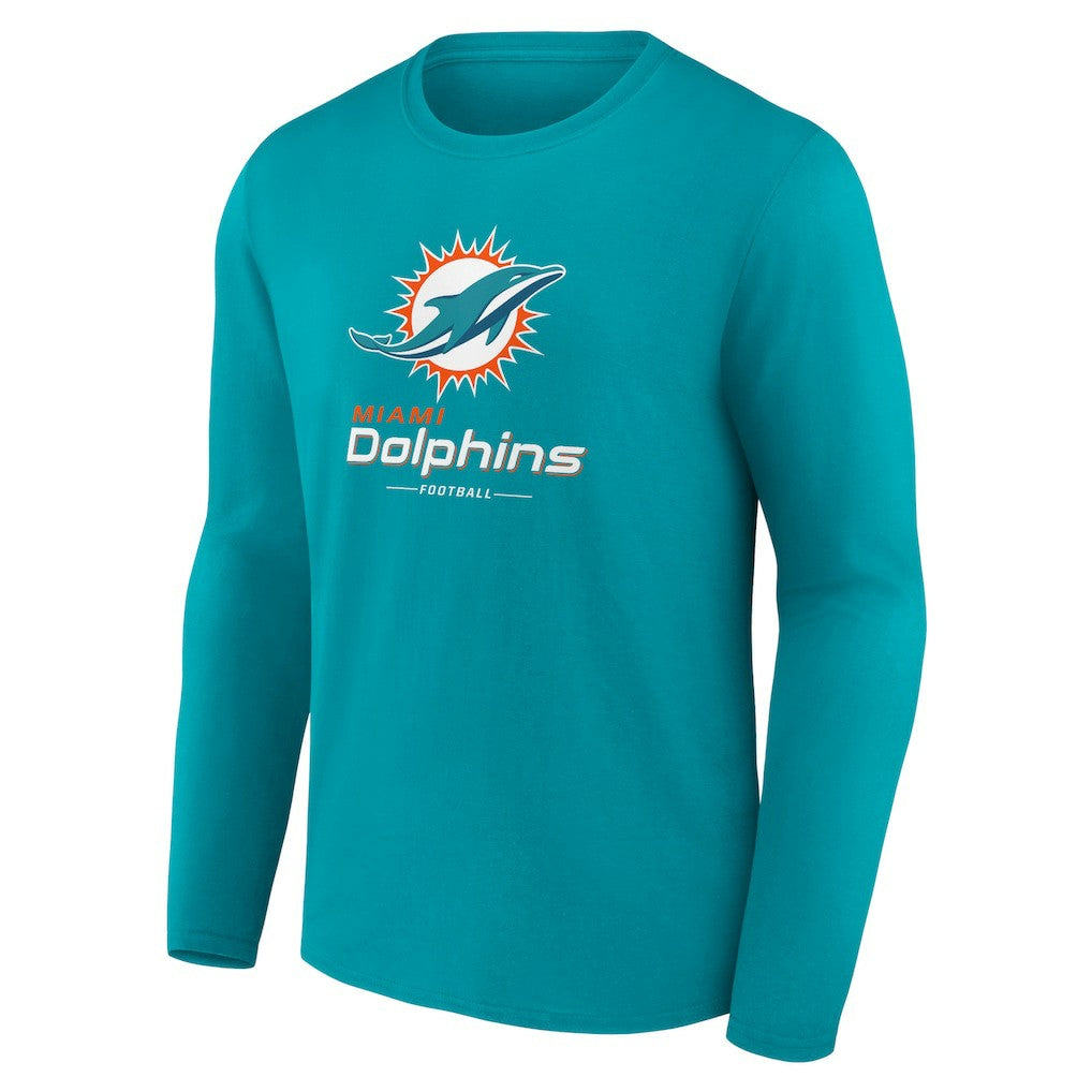 Logo Team Lockup Long Sleeve T-Shirt - Miami Dolphins T-shirts