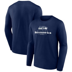 Logo Team Lockup Long Sleeve T-Shirt - Seattle Seahawks T-shirts