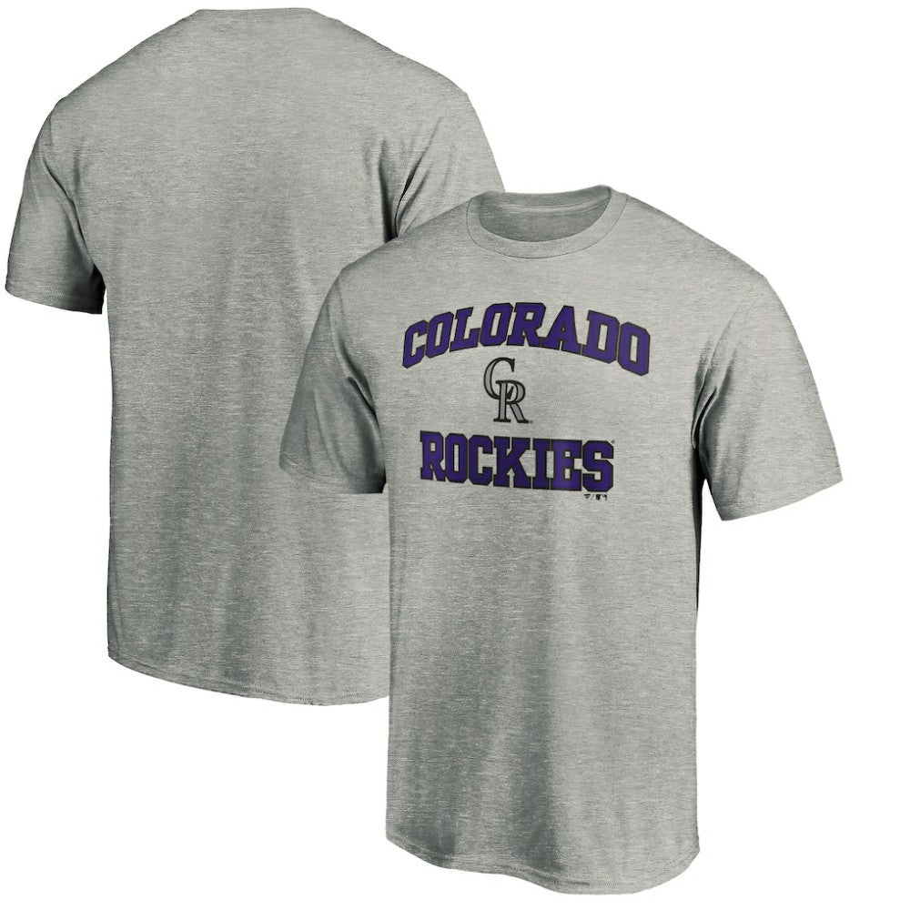 Heather Gray Colorado Rockies Heart & Soul T-Shirt