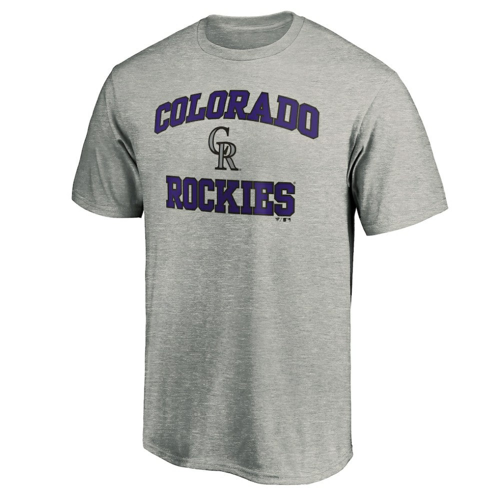 Heather Gray Colorado Rockies Heart & Soul T-Shirt