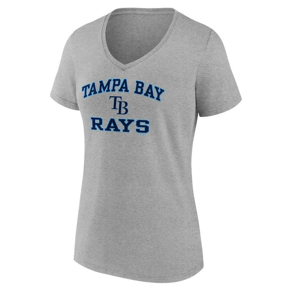 Gray Tampa Bay Rays Women's Heart and Soul V-Neck T-Shirt