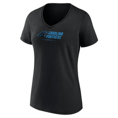 Women's Logo Team Lockup V-Neck T-Shirt - Carolina Panthers T-shirts
