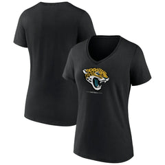 Women's Logo Team Lockup V-Neck T-Shirt - Jacksonville Jaguars T-shirts