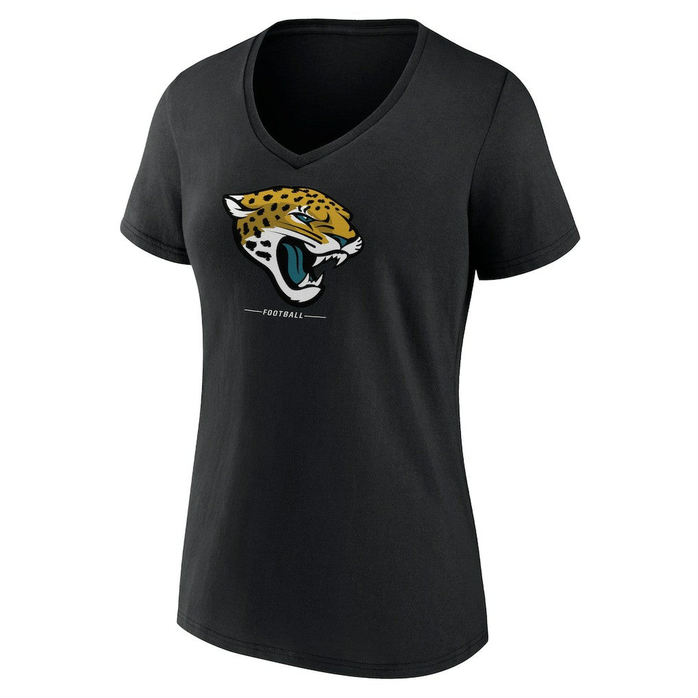 Women's Logo Team Lockup V-Neck T-Shirt - Jacksonville Jaguars T-shirts