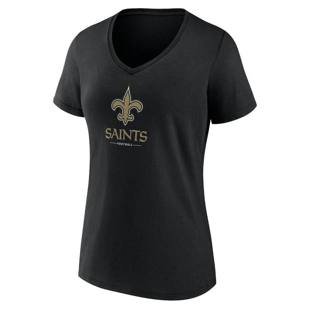 Women's Logo Team Lockup V-Neck T-Shirt - New Orleans Saints T-shirts