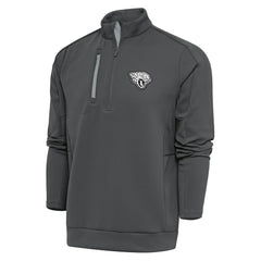 Antigua Metallic Logo Generation Quarter-Zip Pullover Top - Jacksonville Jaguars Pullover