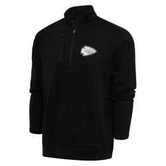 Antigua Metallic Logo Generation Quarter-Zip Pullover Top - Kansas City Chiefs Pullover