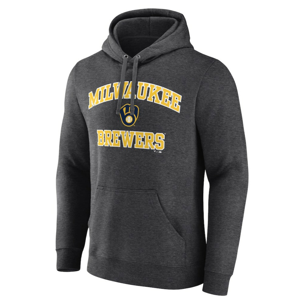 Charcoal Milwaukee Brewers Heart and Soul Pullover Hoodie