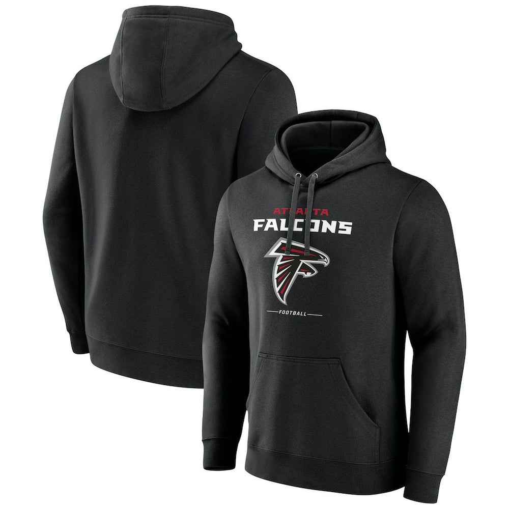 Logo Team Lockup Fitted Pullover Hoodie - Atlanta Falcons Hoodies
