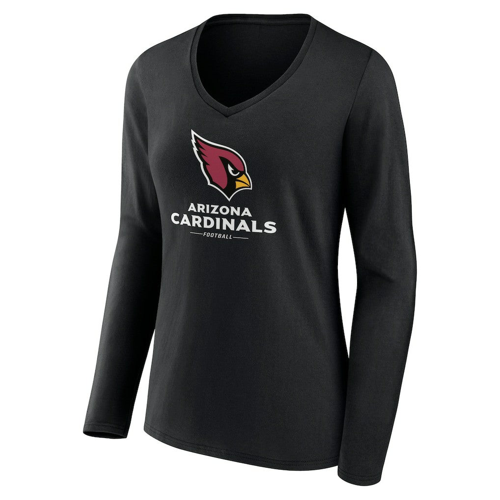 Women's Logo Team Lockup Long Sleeve V-Neck T-Shirt - Arizona Cardinals T-shirts
