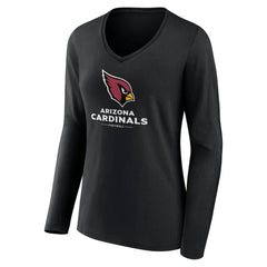 Women's Logo Team Lockup Long Sleeve V-Neck T-Shirt - Arizona Cardinals T-shirts