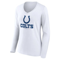 Women's Logo Team Lockup Long Sleeve V-Neck T-Shirt - Indianapolis Colts T-shirts
