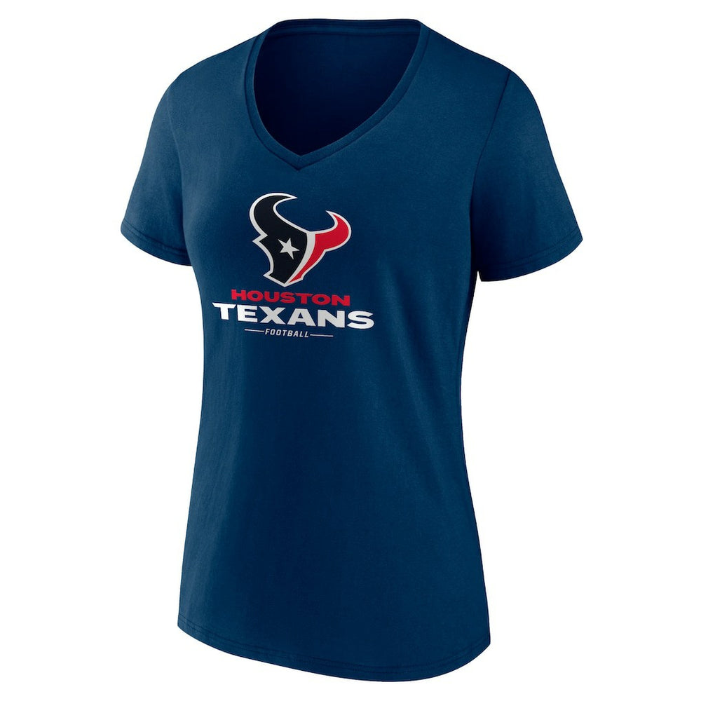 Women's Logo Team Lockup V-Neck T-Shirt - Houston Texans T-shirts