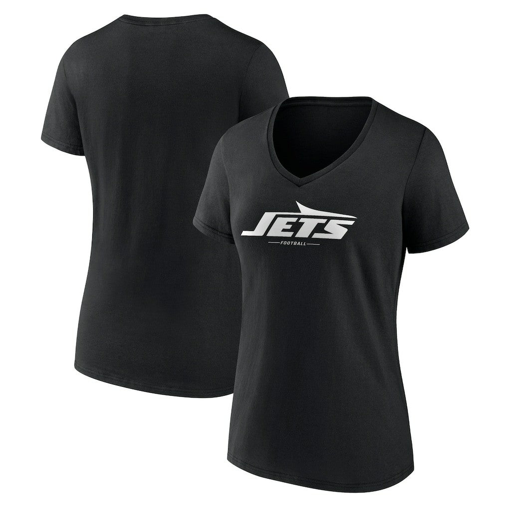 Women's Logo Team Lockup V-Neck T-Shirt - New York Jets T-shirts