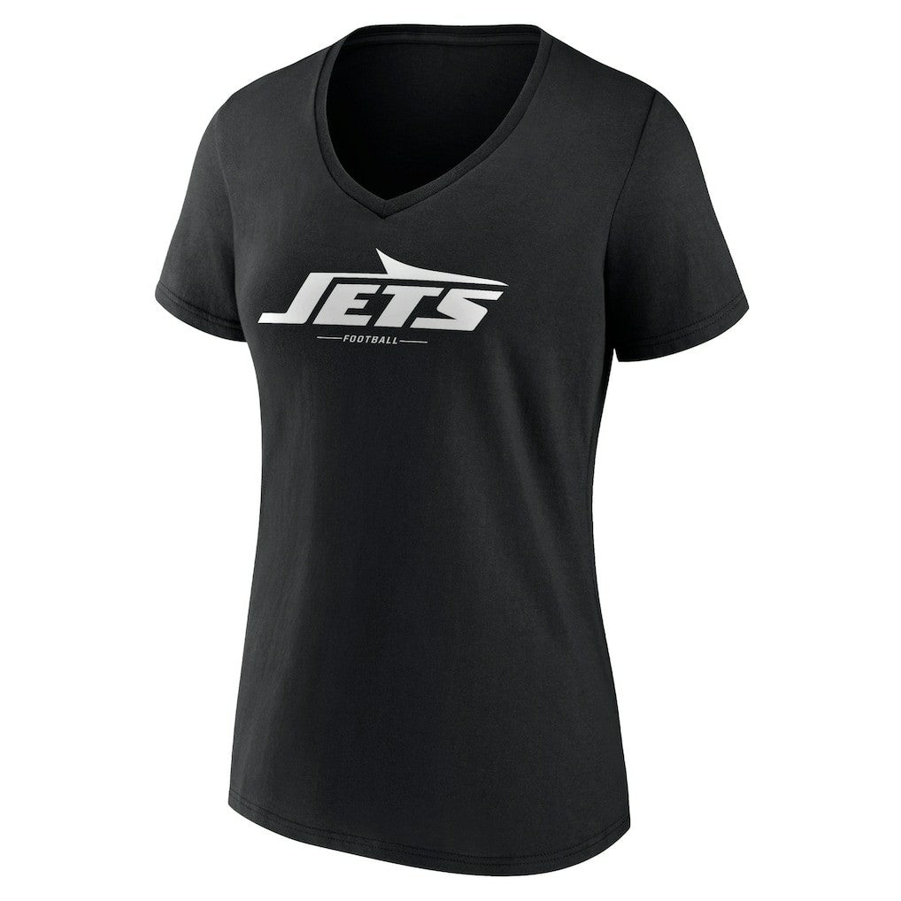 Women's Logo Team Lockup V-Neck T-Shirt - New York Jets T-shirts