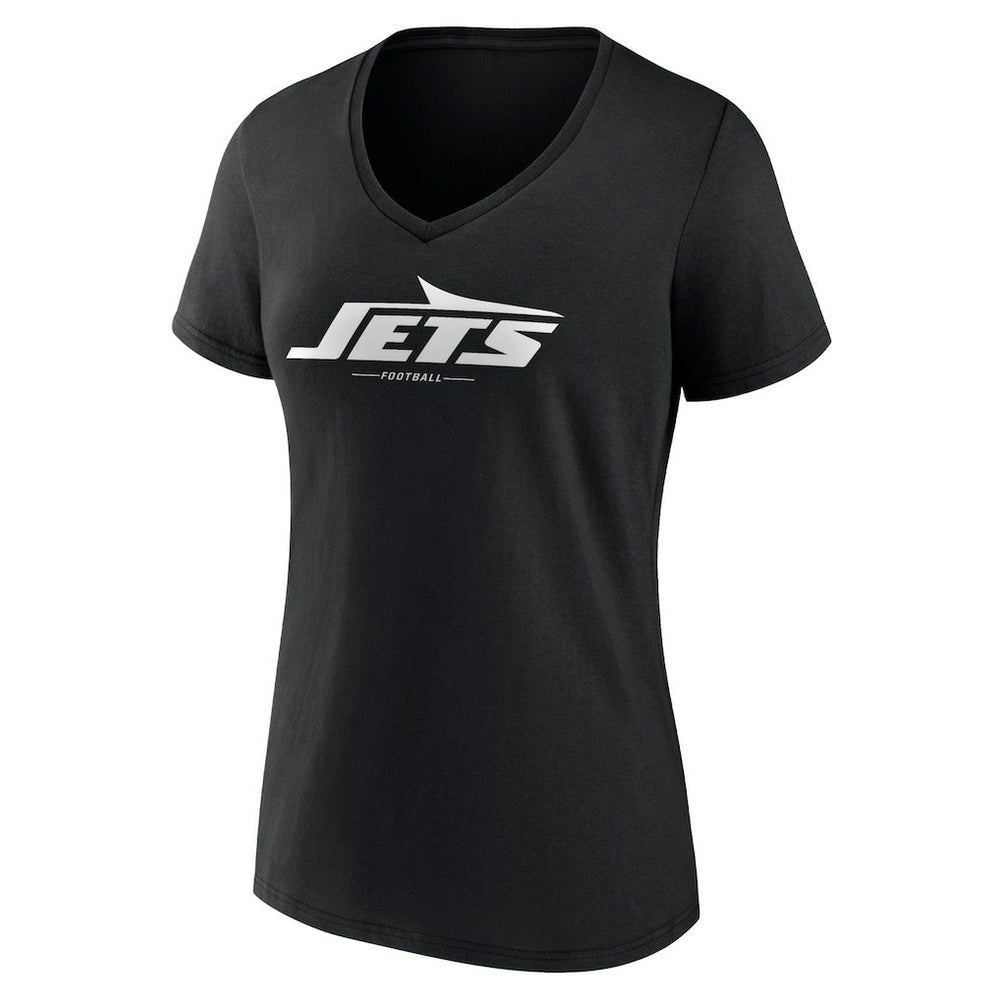 Women's Logo Team Lockup V-Neck T-Shirt - New York Jets T-shirts