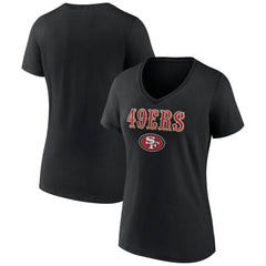 Women's Logo Team Lockup V-Neck T-Shirt - San Francisco 49ers T-shirts